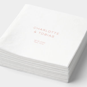 Simple Elegant Foil Wedding  Foil Napkins