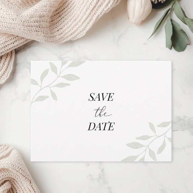 Simple Elegant Foliage Photo Save the Date (Creator Uploaded)