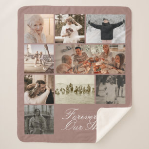 Simple Elegant Forever in Our Heart Photo Memory Sherpa Blanket