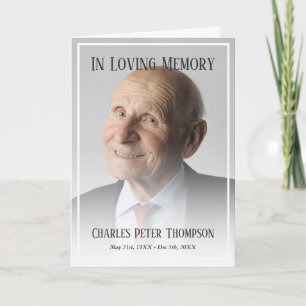 Simple Elegant Full Photo In Loving Memory Program