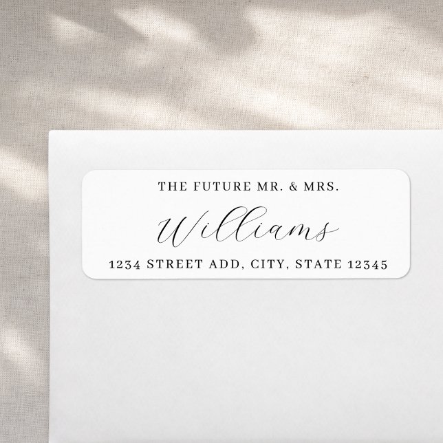 Simple Elegant Future Mr. Mrs. Wedding Address (Creator Uploaded)