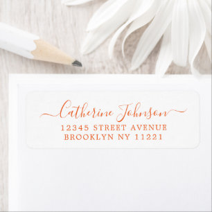 Simple Elegant Girly Script Calligraphy Orange