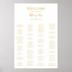 Simple Elegant Gold Alphabetical Seating Chart