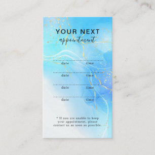 Simple Elegant Gold  Beauty Appointment Card