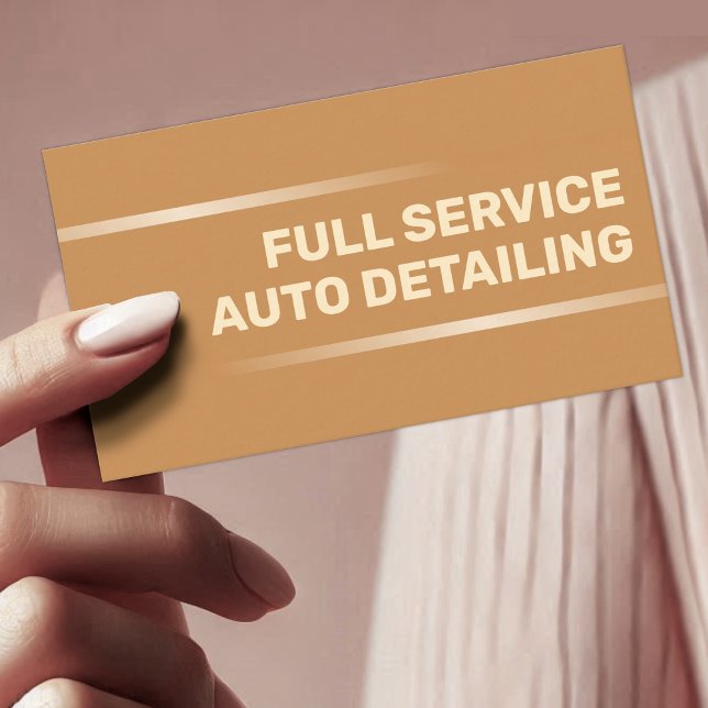 Simple Elegant Gold Car Service Auto Detailing Business Card (Creator Uploaded)