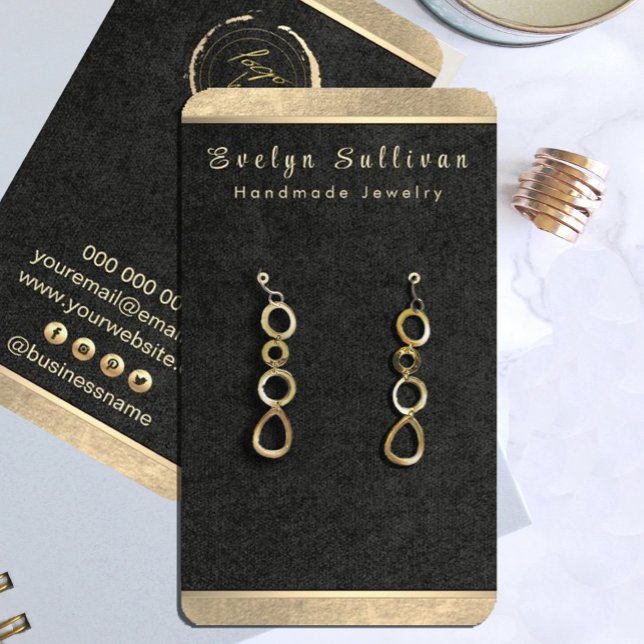 Simple Elegant Gold Earring Display Card (Creator Uploaded)
