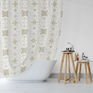 Simple Elegant Gold Folk Tile Pattern