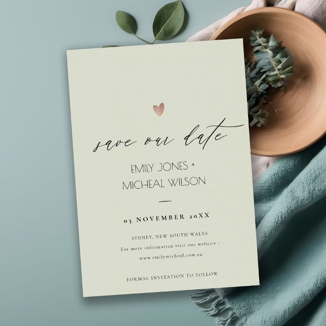 SIMPLE ELEGANT GOLD GREY TYPOGRAPHY  SAVE THE DATE (Creator Uploaded)