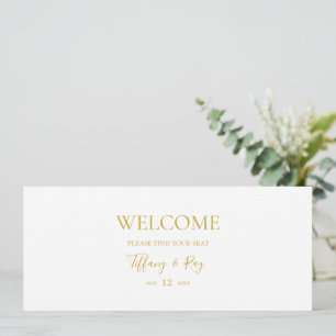 Simple Elegant Gold Hanging Seating Chart Header
