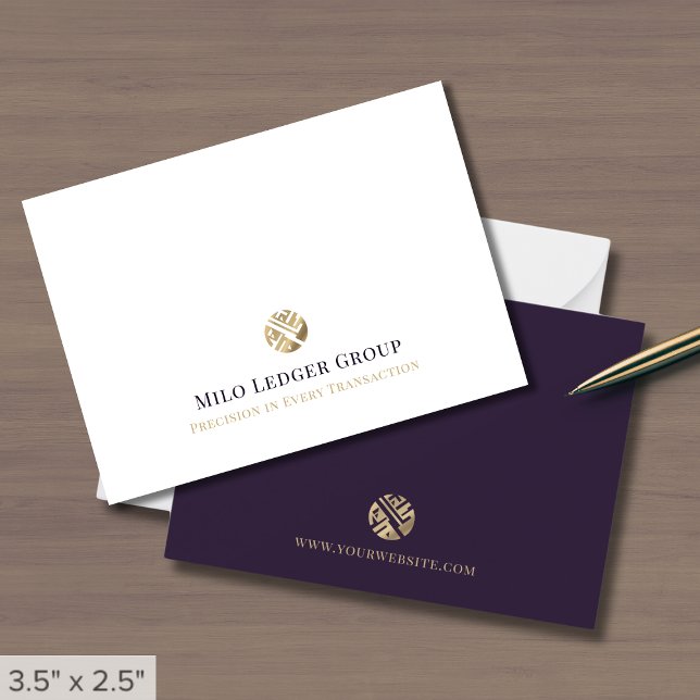 Simple Elegant Gold Logo  Card (Creator Uploaded)