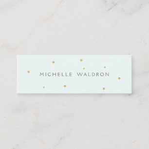 Simple Elegant Gold Stars Mommy Card