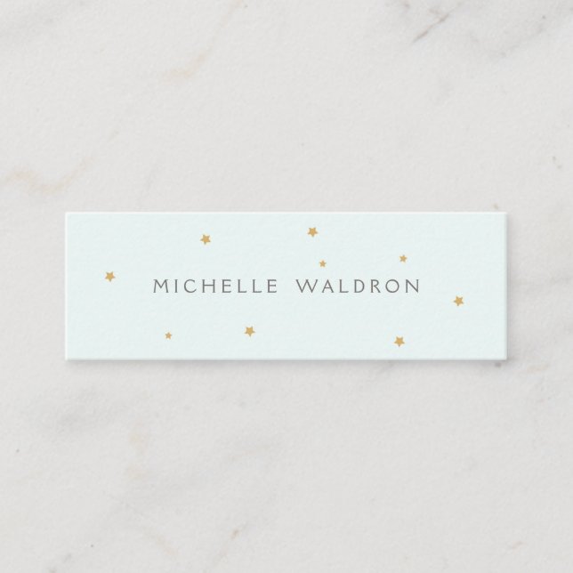 Simple Elegant Gold Stars Mommy Card (Front)