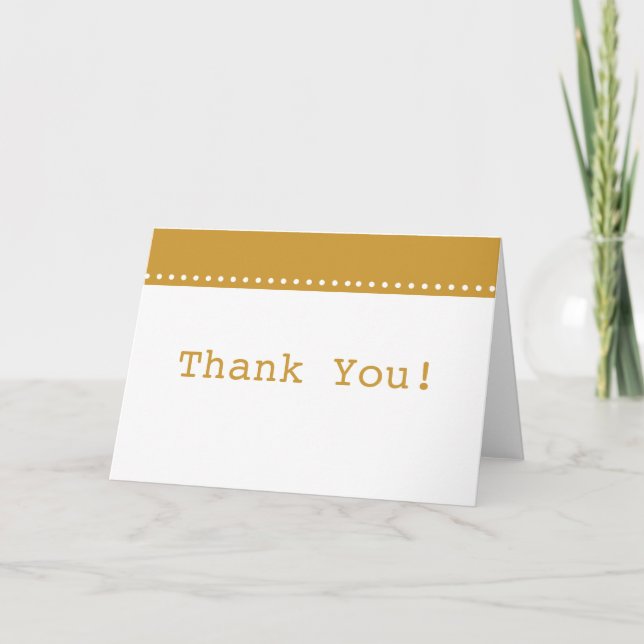 Simple Elegant Gold Thank You Card (Front)