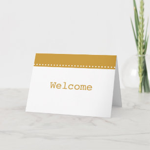 Simple Elegant Gold Welcome Thank You Card