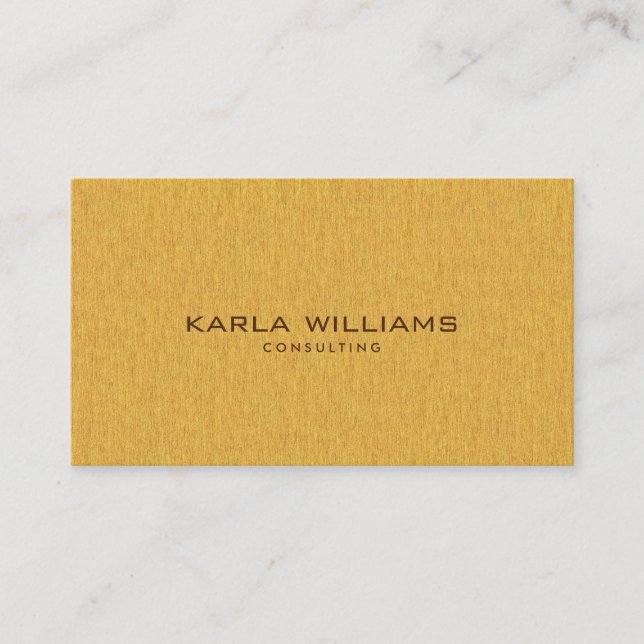 Simple Elegant Golden Texture Background Business Card (Front)