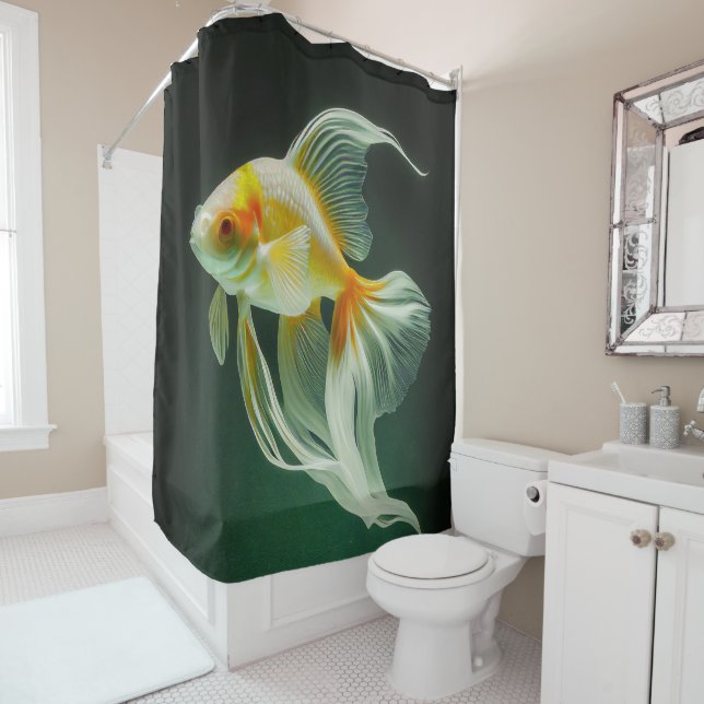 Simple Elegant Goldfish Digital Artwork | (In Situ)