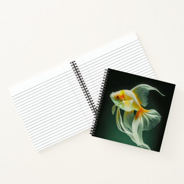 Simple Elegant Goldfish Digital Artwork | Notebook (Inside)