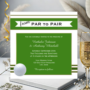 Simple Elegant Golf Theme Wedding Invitation
