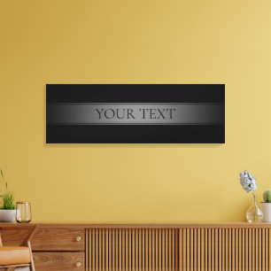 Simple Elegant Gradient Stripe Editable Colour Canvas Print