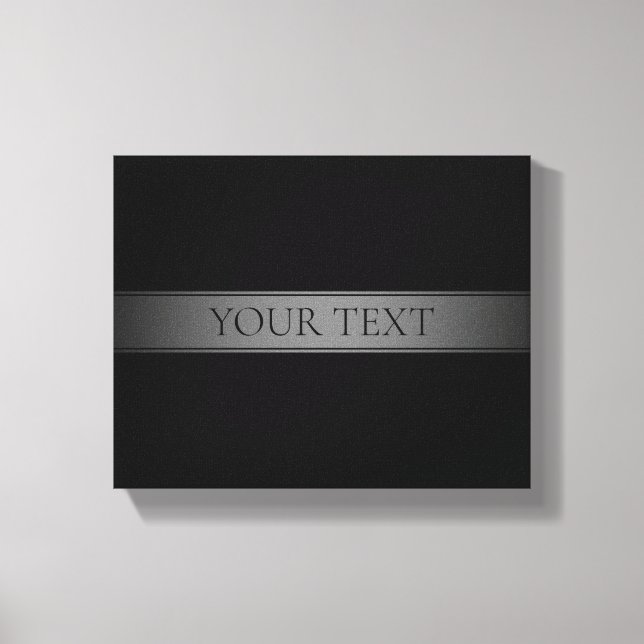 Simple Elegant Gradient Stripe Editable Colour Canvas Print (Front)