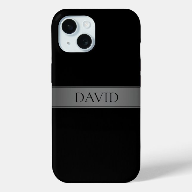 Simple Elegant Gradient Stripe Editable Colour Case-Mate iPhone Case (Back)