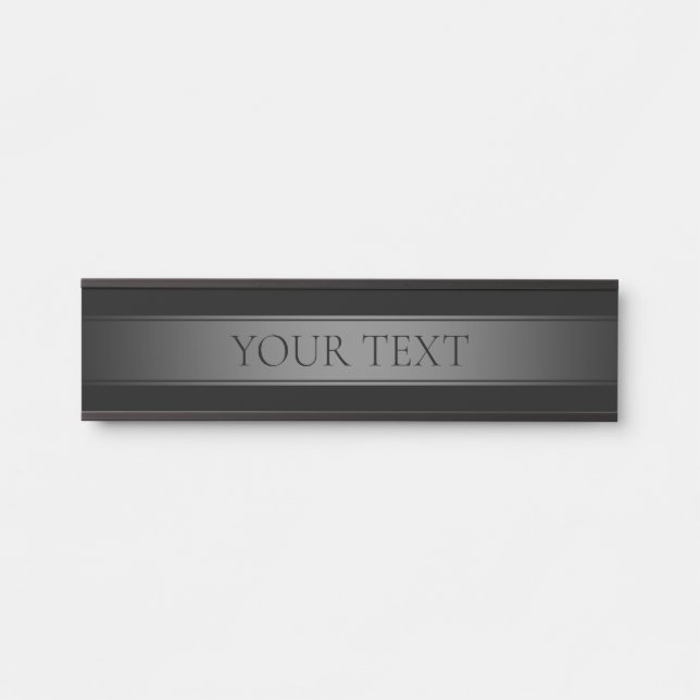 Simple Elegant Gradient Stripe Editable Colour Door Sign (Front)