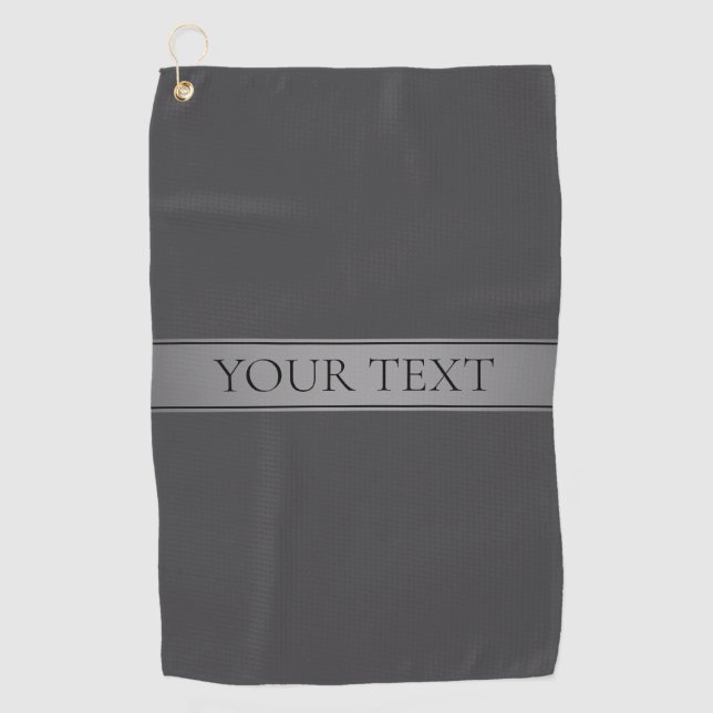 Simple Elegant Gradient Stripe Editable Colour Golf Towel (Front)