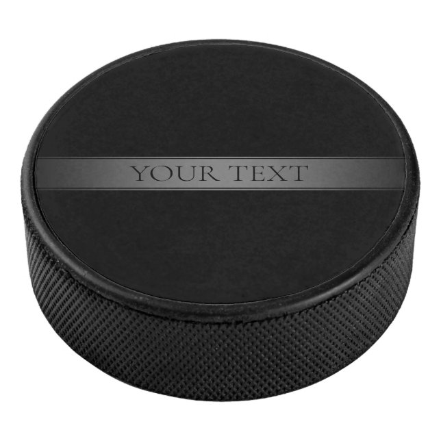 Simple Elegant Gradient Stripe Editable Colour Hockey Puck (3/4)