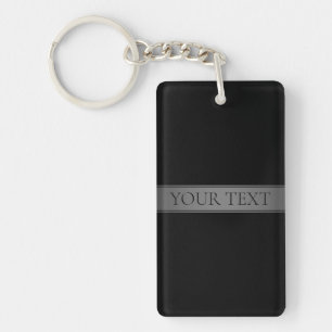Simple Elegant Gradient Stripe Editable Colour Keychain