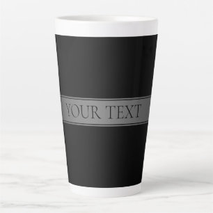 Simple Elegant Gradient Stripe Editable Colour Latte Mug