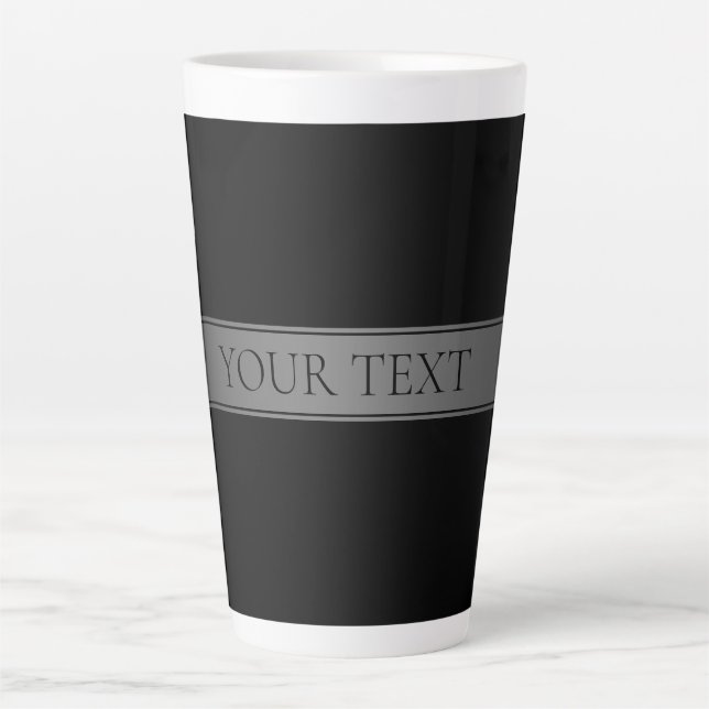 Simple Elegant Gradient Stripe Editable Colour Latte Mug (Front)