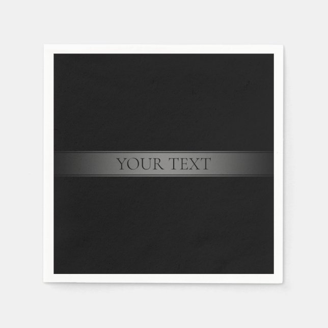 Simple Elegant Gradient Stripe Editable Colour Napkin (Front)