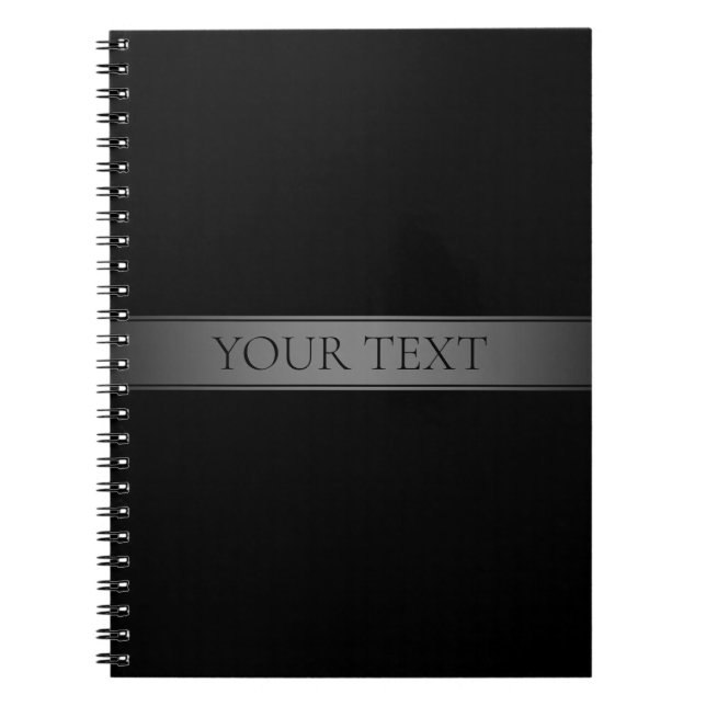 Simple Elegant Gradient Stripe Editable Colour Notebook (Front)