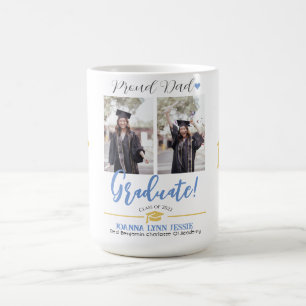 Simple Elegant Graduation gold Cap Thanks Script Coffee Mug