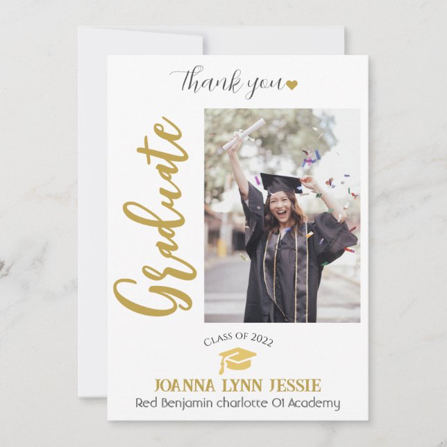 Simple Elegant Graduation or Casquette Merci Scrip (Devant)