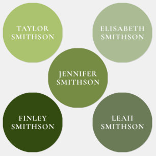 Simple Elegant Green Minimal Add Your Name School