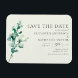 Simple Elegant Greenery Save The Date Wedding  Magnet<br><div class="desc">Simple elegant greenery save the date wedding magnet which can be personalised with the inclusion of your details.</div>