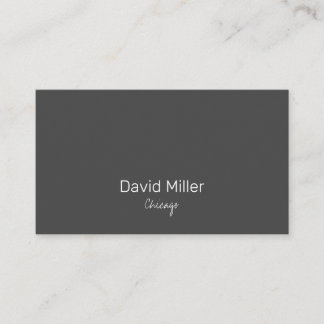 Simple Elegant Grey Business Card