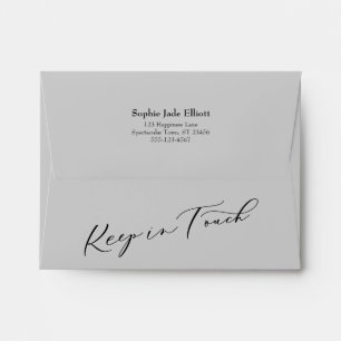 Simple Elegant Grey Change of Address Envelope