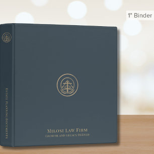 Simple Elegant Grey Custom Logo Binder