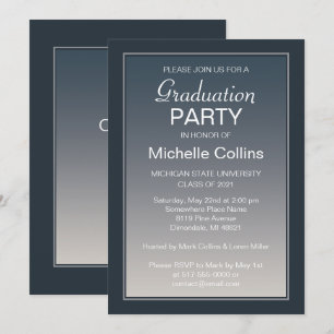 Simple Elegant Grey Gradient Invitation