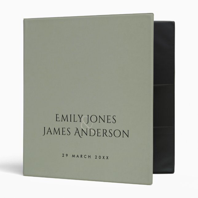 SIMPLE ELEGANT GREY TYPOGRAPHY  TEXT ONLY BINDER (Front/Inside)