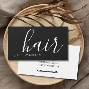 Simple Élégant Gris Foncé Coiffeur Cheveux Blancs