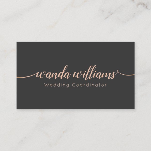 Simple Elegant Handwritten Calligraphy Business Card (Front)
