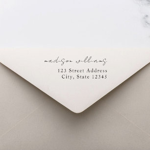Simple Elegant Handwritten Name Return Address Rubber Stamp