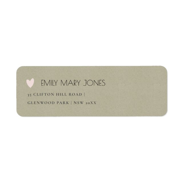 SIMPLE ELEGANT KRAFT GREY TYPOGRAPHY ADDRESS (Front)