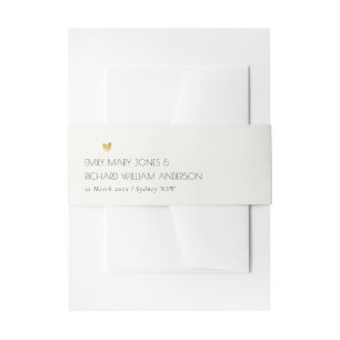 SIMPLE ELEGANT KRAFT GREY TYPOGRAPHY TEXT ONLY INVITATION BELLY BAND