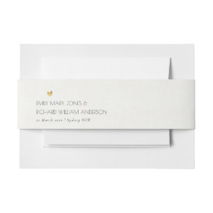 SIMPLE ELEGANT KRAFT GREY TYPOGRAPHY TEXT ONLY INVITATION BELLY BAND