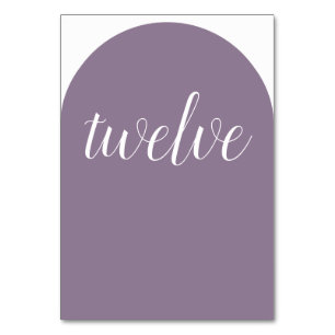 Simple Elegant Lavender Rounded Table Number