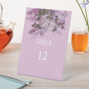 Simple Elegant Lavender, Wedding  Table Pedestal Sign